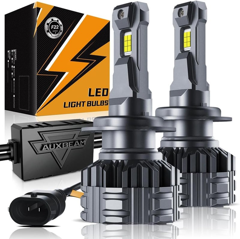 Auxbeam مصباح ضباب H7، سلسلة F22 H7 للرياضات القوية، 6500K 110W 24000LM ضوء أكثر سطوعًا بنسبة 700% للمركبات UTV ATV على الطرق الوعرة، قد تحتاج إلى محولات - Image 1